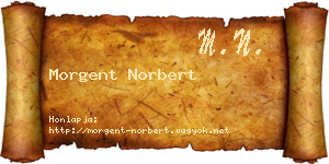 Morgent Norbert névjegykártya